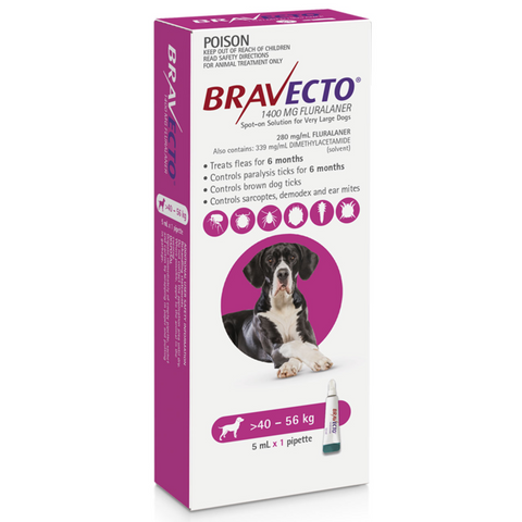 Bravecto Spot On XLarge Dogs 40-56kg