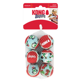 KONG Holiday SqueakAir Ball - 6 Small Balls