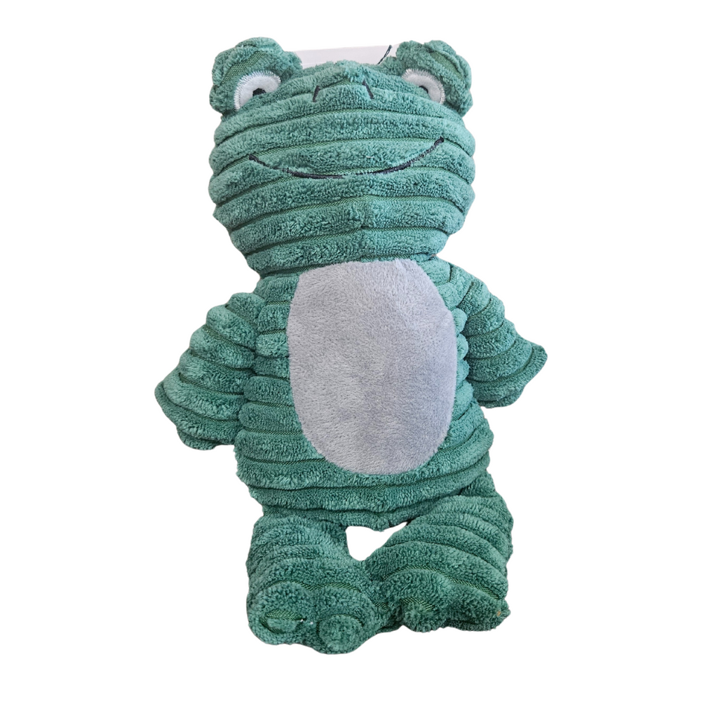 Green plush toy with a textured material