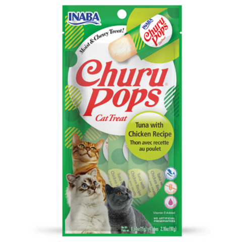 INABA Churu Tuna with Chicken Pops 4 Pack