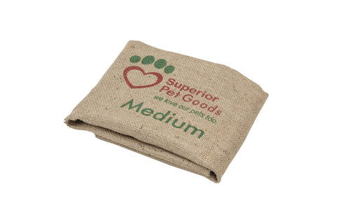 Fitted Hessian Dog Bed Cover Medium