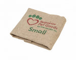Fitted Hessian Dog Bed Cover Small