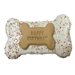 Happy Birthday Bone Cookie (Pink)