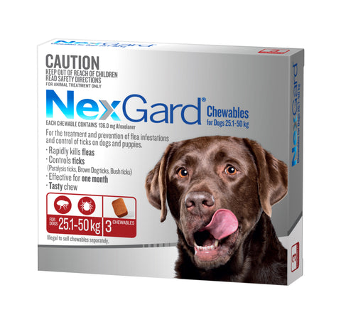 Nexgard Red For Dogs 25.1-50kg