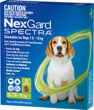 Nexgard Spectra Green For Dogs 7.6-15kg