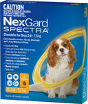 Nexgard Spectra Yellow For Dogs 3.6-7.5kg