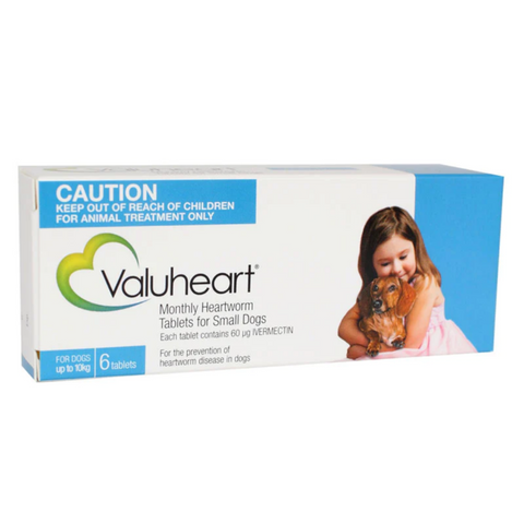 Valuheart Heartworm Tablets for Small Dogs Under 10kg